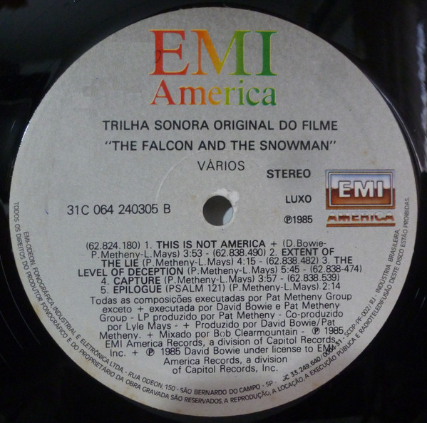 Pat Metheny Group - The Falcon And The Snowman (Original Motion Picture Soundtrack) | EMI America (31C 064 240305) - 4 Pat Metheny Group - The Falcon And The Snowman (Original Motion Picture Soundtrack) | EMI America (31C 064 240305) - 4