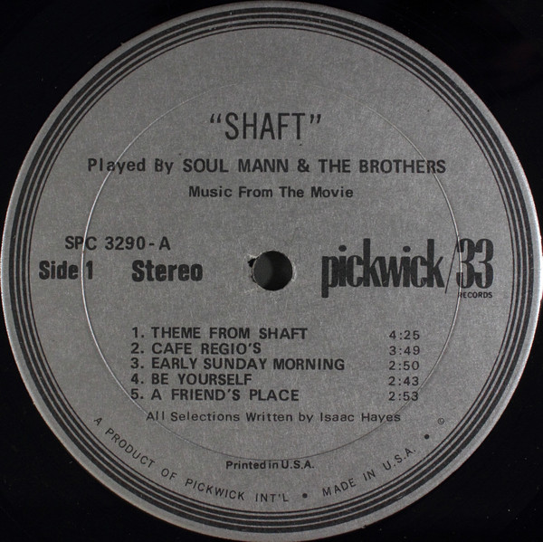 Soul Mann & The Brothers - Shaft | Pickwick/33 Records (SPC-3290) - 3