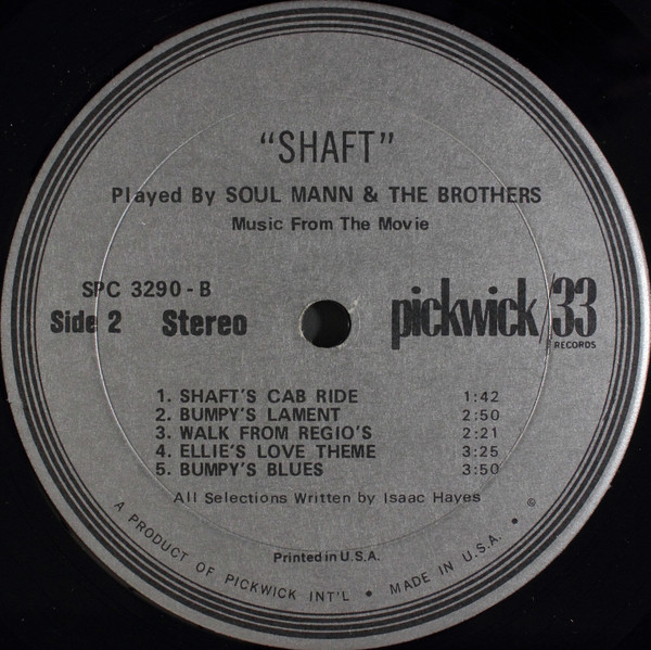 Soul Mann & The Brothers - Shaft | Pickwick/33 Records (SPC-3290) - 4