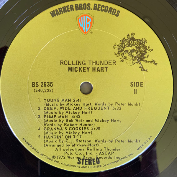 Mickey Hart - Rolling Thunder | Warner Bros. Records (BS 2635) - 4 Mickey Hart - Rolling Thunder | Warner Bros. Records (BS 2635) - 4