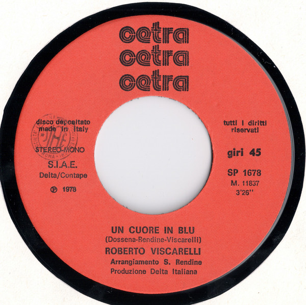 Roberto Viscarelli - Un Cuore In Blu / Rosa | Cetra (SP 1678) - 3