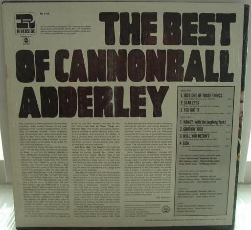 Cannonball Adderley - The Best Of Cannonball Adderley | Riverside Records (RS 3038) - 2