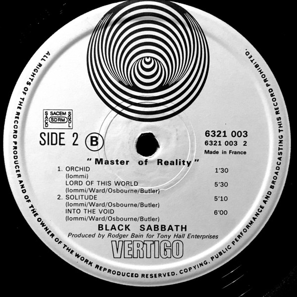 Black Sabbath - Master Of Reality | Vertigo (6321 003) - 2