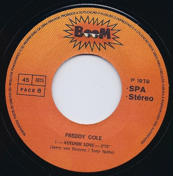 Freddy Cole - I Loved You / Autumn Love | Boom (3025) - 4