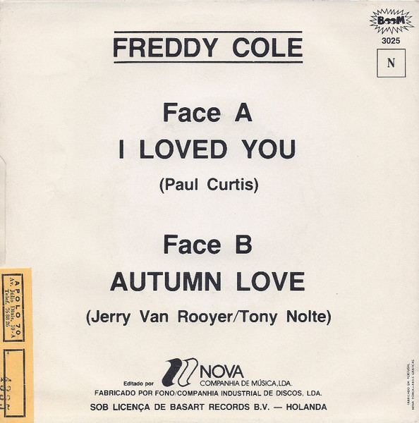 Freddy Cole - I Loved You / Autumn Love | Boom (3025) - 2