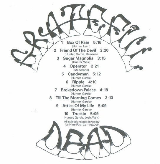The Grateful Dead - American Beauty | Warner Bros. Records (7599-27190-2) - 4