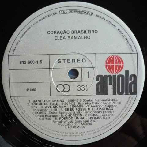 Elba Ramalho - Coração Brasileiro | Ariola (813 600-1 5) - 3