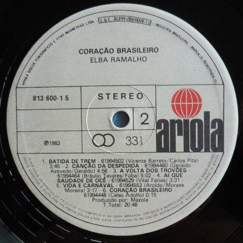 Elba Ramalho - Coração Brasileiro | Ariola (813 600-1 5) - 4