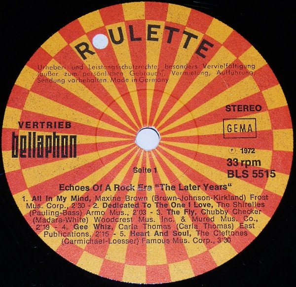 Various - The Later Years | Roulette (BLS 5515) - 3 Various - The Later Years | Roulette (BLS 5515) - 3