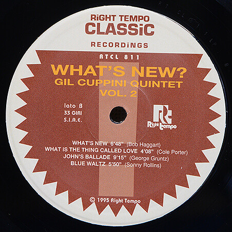 Gil Cuppini Quintet - Whats New? Vol. 2. | Right Tempo Classic Recordings (RTCL 811) - 4 Gil Cuppini Quintet - Whats New? Vol. 2. | Right Tempo Classic Recordings (RTCL 811) - 4