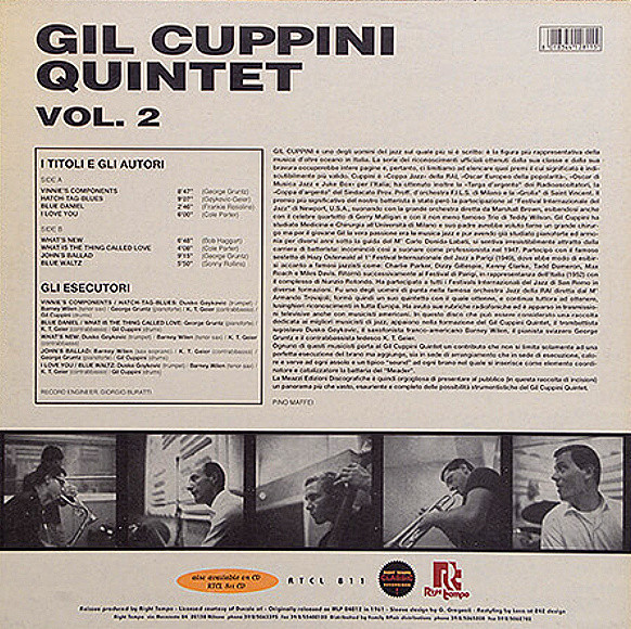 Gil Cuppini Quintet - Whats New? Vol. 2. | Right Tempo Classic Recordings (RTCL 811) - 2 Gil Cuppini Quintet - Whats New? Vol. 2. | Right Tempo Classic Recordings (RTCL 811) - 2