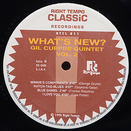 Gil Cuppini Quintet - Whats New? Vol. 2. | Right Tempo Classic Recordings (RTCL 811) - 3 Gil Cuppini Quintet - Whats New? Vol. 2. | Right Tempo Classic Recordings (RTCL 811) - 3