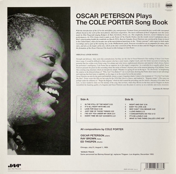 Oscar Peterson - Plays The Cole Porter Songbook | Jazz Wax Records (JWR 4535) - 2