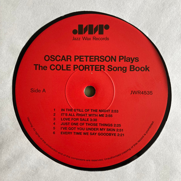 Oscar Peterson - Plays The Cole Porter Songbook | Jazz Wax Records (JWR 4535) - 3