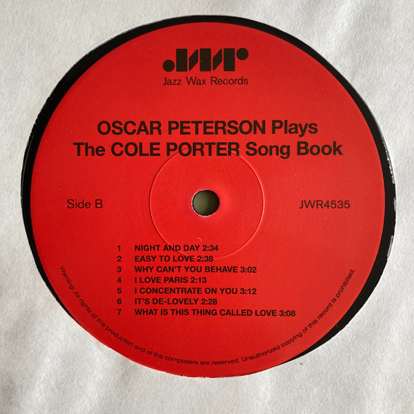 Oscar Peterson - Plays The Cole Porter Songbook | Jazz Wax Records (JWR 4535) - 4