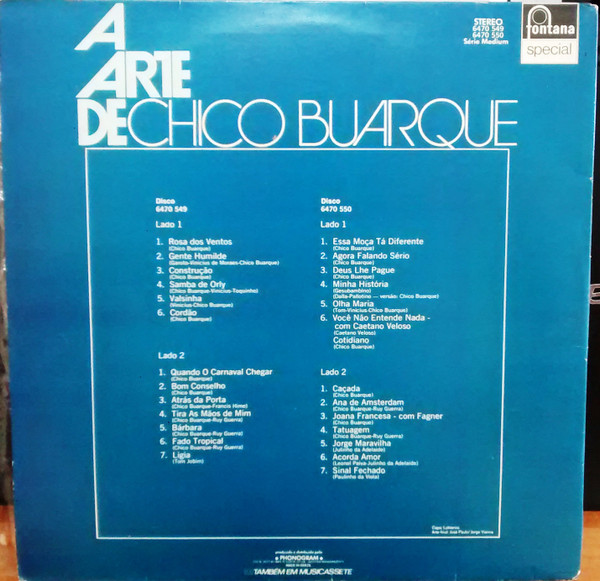 Chico Buarque - A Arte De Chico Buarque | Fontana (6470 549) - 2