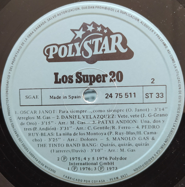 Various - Los Super 20 | Polystar (26 75 601) - 4