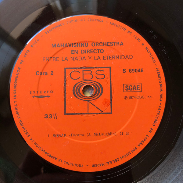 Mahavishnu Orchestra - Between Nothingness & Eternity = Entre La Nada Y La Eternidad | CBS (S 69046) - 4