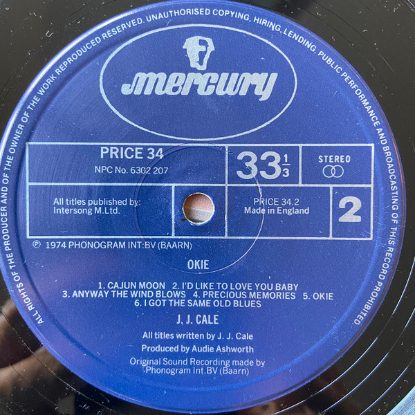 J.J. Cale - Okie | Mercury (PRICE 34) - 4