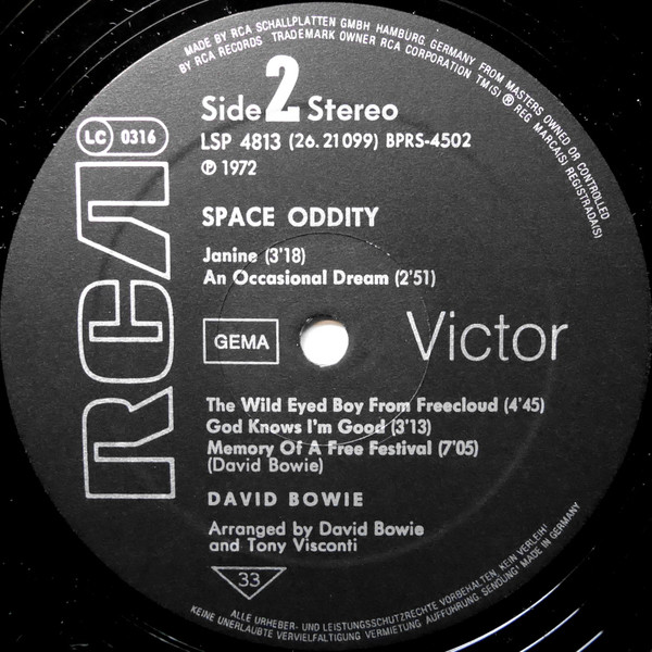 David Bowie - Space Oddity | RCA (26.21099) - 4 David Bowie - Space Oddity | RCA (26.21099) - 4