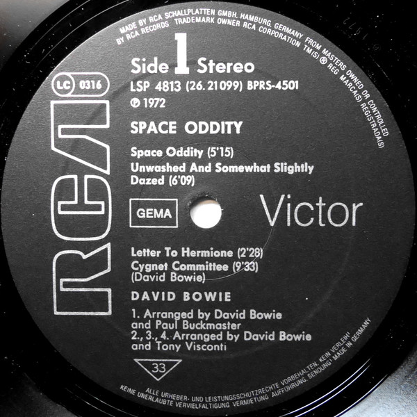 David Bowie - Space Oddity | RCA (26.21099) - 3 David Bowie - Space Oddity | RCA (26.21099) - 3