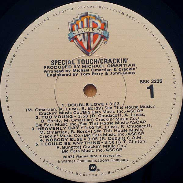 Crackin' - Special Touch | Warner Bros. Records (BSK 3235) - 3 Crackin' - Special Touch | Warner Bros. Records (BSK 3235) - 3