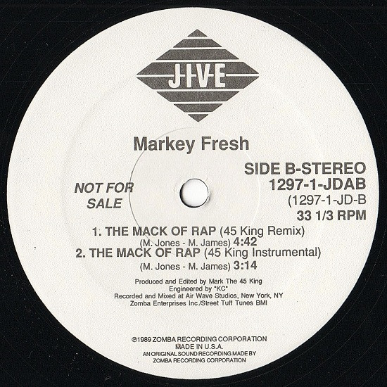 Markey Fresh - The Mack Of Rap | Jive (1297-1-JDAB) - 2