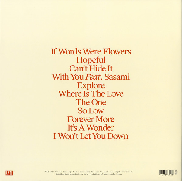 Curtis Harding - If Words Were Flowers | Anti- (7691-1) - 3