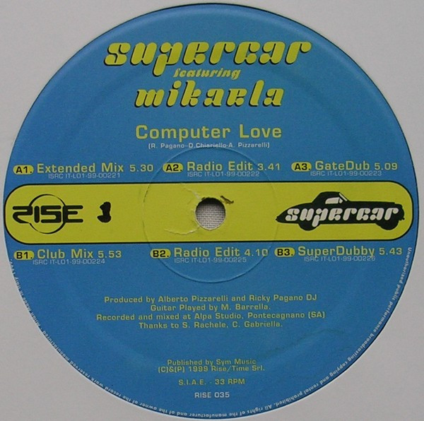 Supercar Featuring Mikaela - Computer Love | Rise (RISE 035) - 2 Supercar Featuring Mikaela - Computer Love | Rise (RISE 035) - 2