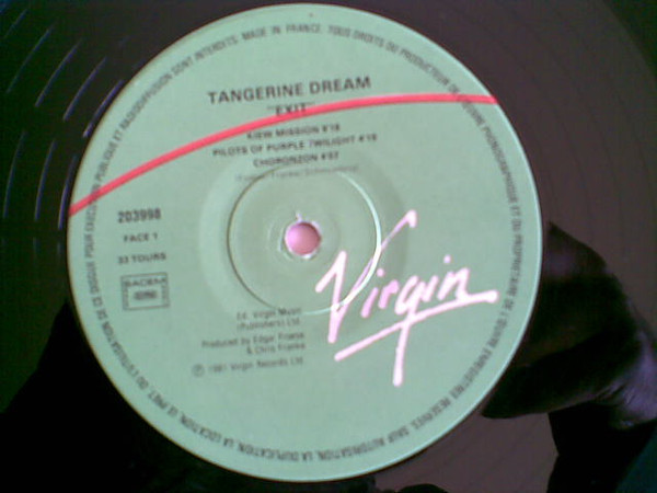Tangerine Dream - Exit | Virgin (203998) - 3 Tangerine Dream - Exit | Virgin (203998) - 3