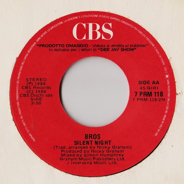 Bros - Silent Night | CBS (7 PRM 118) - 4