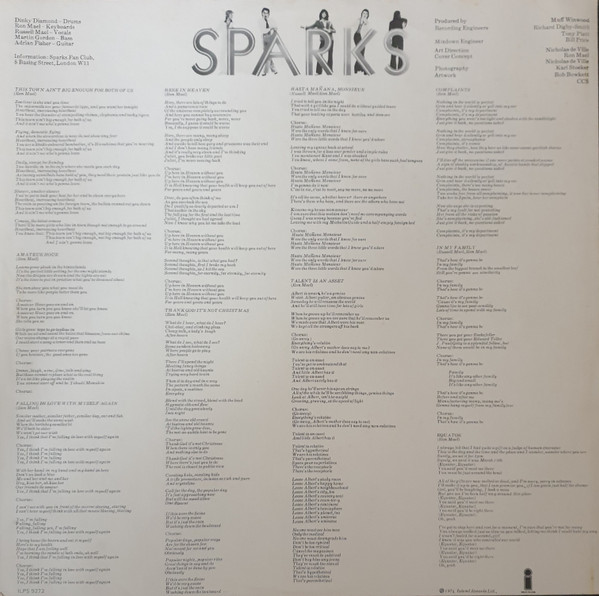 Sparks - Kimono My House | Island Records (87 818 IT) - 4 Sparks - Kimono My House | Island Records (87 818 IT) - 4