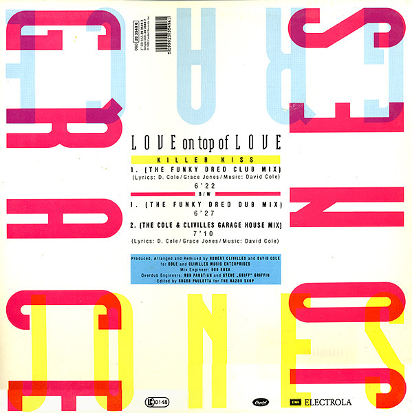 Grace Jones - Love On Top Of Love (Killer Kiss) | Capitol Records (060-20 3549 6) - 2