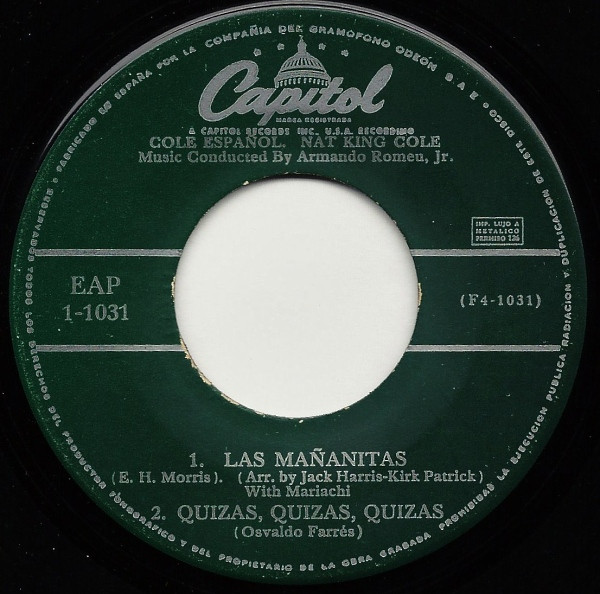 Nat King Cole - Cole Español | Capitol Records (EAP 1-1031) - 4
