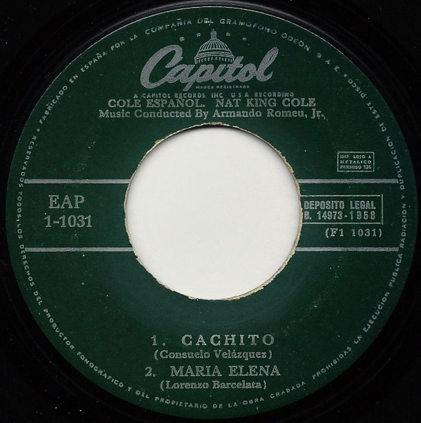 Nat King Cole - Cole Español | Capitol Records (EAP 1-1031) - 3