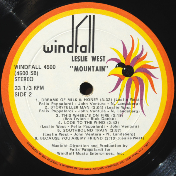 Leslie West - Mountain | Windfall Records (WINDFALL 4500) - 4 Leslie West - Mountain | Windfall Records (WINDFALL 4500) - 4