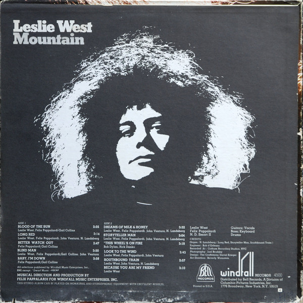 Leslie West - Mountain | Windfall Records (WINDFALL 4500) - 2 Leslie West - Mountain | Windfall Records (WINDFALL 4500) - 2