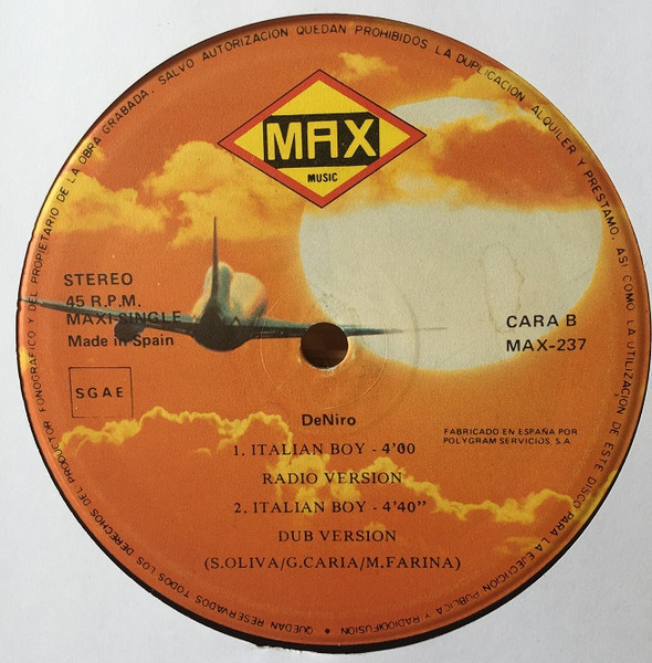 De Niro - Italian Boy | Max Music (MAX 237) - 4