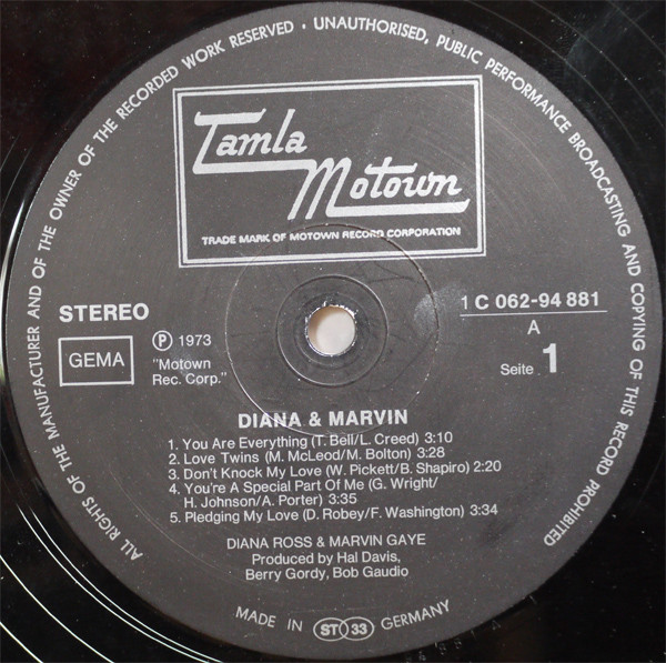 Diana Ross & Marvin Gaye - Diana & Marvin | Tamla Motown (1C 062-94881) - 3