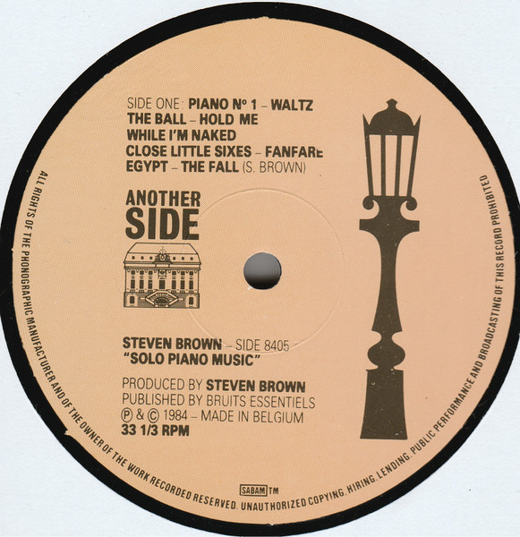 Steven Brown - Music For Solo Piano | Another Side (SIDE 8405) - 3 Steven Brown - Music For Solo Piano | Another Side (SIDE 8405) - 3