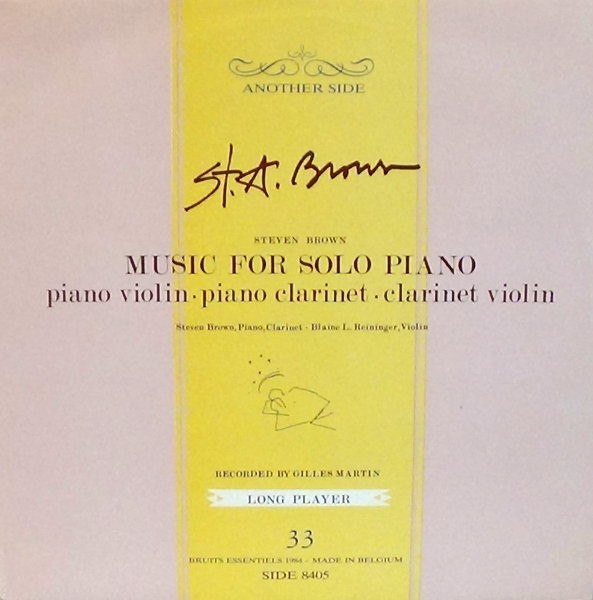 Steven Brown - Music For Solo Piano | Another Side (SIDE 8405)