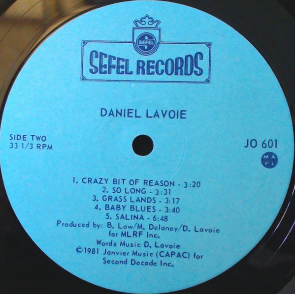 Daniel Lavoie - Cravings | Sefel Records (JO-601) - 4 Daniel Lavoie - Cravings | Sefel Records (JO-601) - 4