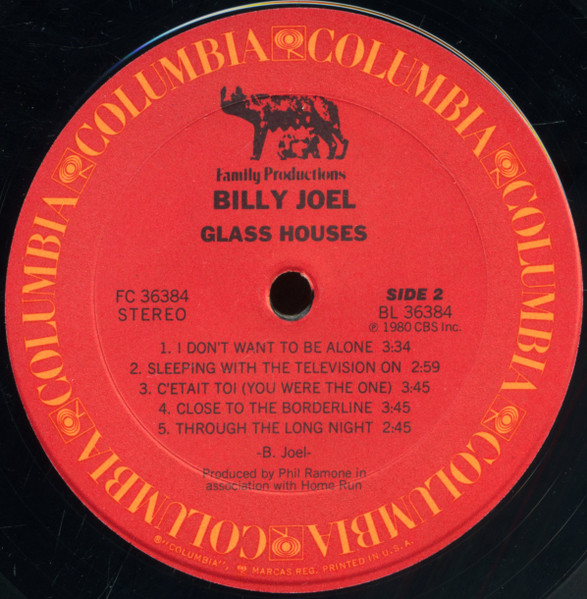 Billy Joel - Glass Houses | Columbia (FC 36384) - 4 Billy Joel - Glass Houses | Columbia (FC 36384) - 4