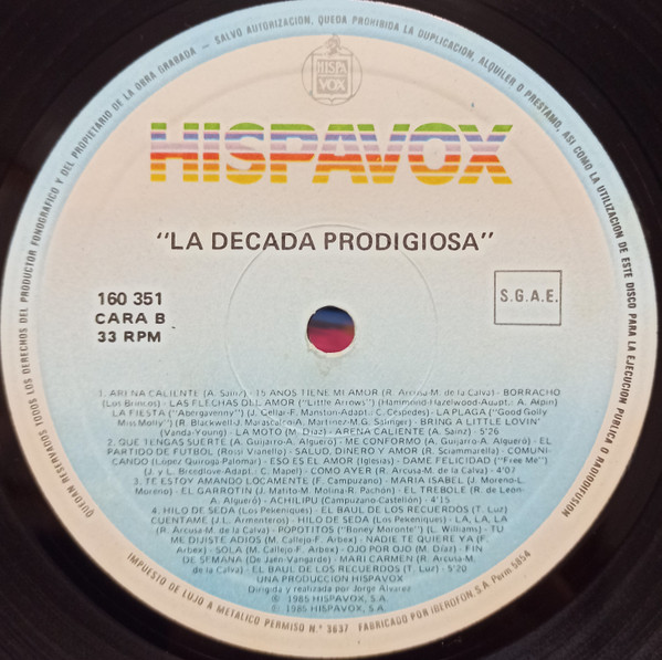 La Década Prodigiosa - La Década Prodigiosa | Hispavox ((96) 160.351) - 4