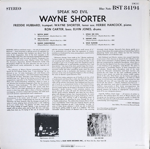 Wayne Shorter - Speak No Evil | Blue Note (BST 84194) - 2 Wayne Shorter - Speak No Evil | Blue Note (BST 84194) - 2