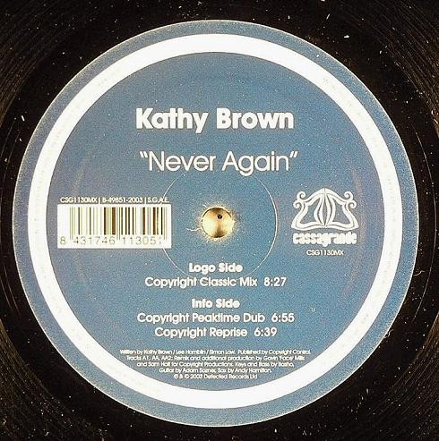 Kathy Brown - Never Again | Cassagrande (CSG1130MX)