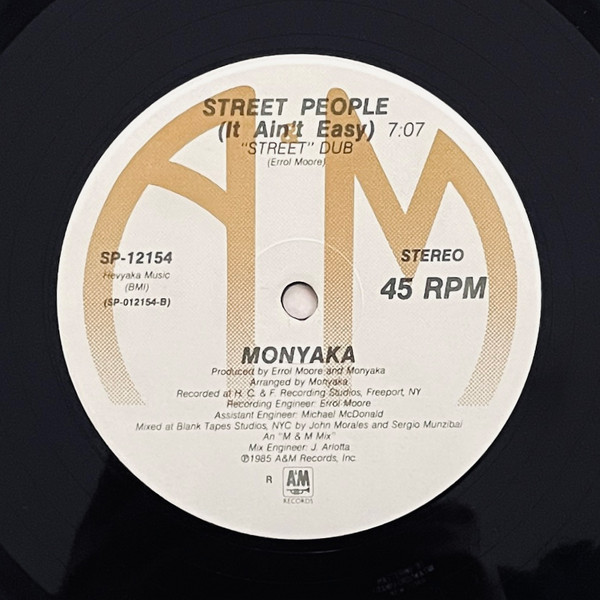 Monyaka - Street People (It Ain't Easy) | A&M Records (SP-12154) - 2 Monyaka - Street People (It Ain't Easy) | A&M Records (SP-12154) - 2
