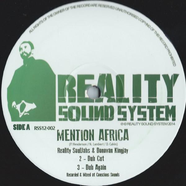 Reality Souljahs , Donovan King Jay - Mention Africa | Reality Sound System (RSS12-002) - main Reality Souljahs , Donovan King Jay - Mention Africa | Reality Sound System (RSS12-002) - main
