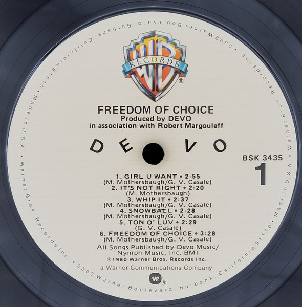 Devo - Freedom Of Choice | Warner Bros. Records (BSK 3435) - 3 Devo - Freedom Of Choice | Warner Bros. Records (BSK 3435) - 3