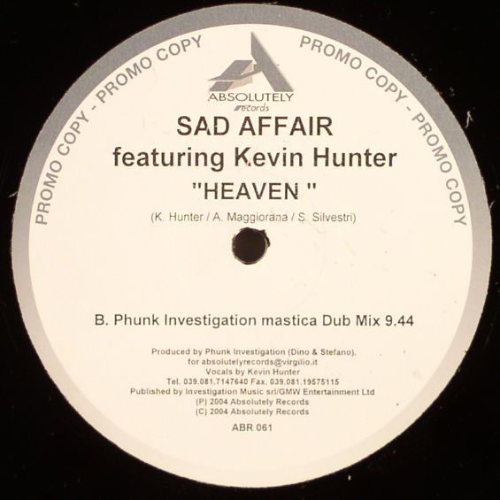 Sad Affair Featuring Kevin Hunter - Heaven | Absolutely Records (ABR 061) - 2